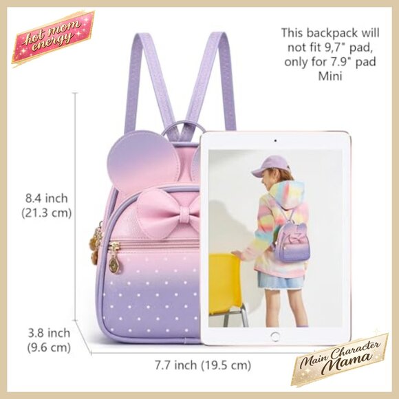 Polka Dot Mini Backpack Convertible Shoulder Bag Cute Y2K Chic Daypack main image 6